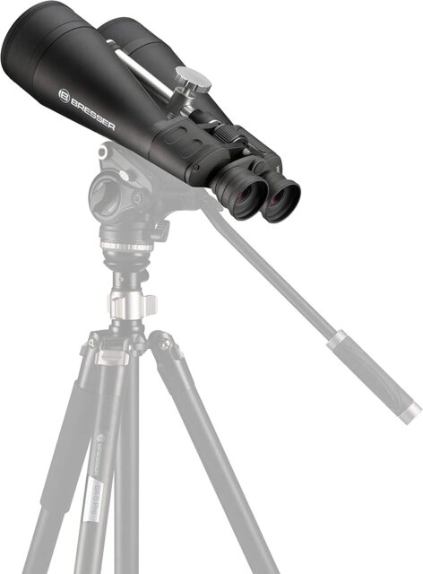 Binoculares Bresser Spezial-Astro 20x80 en un trípode